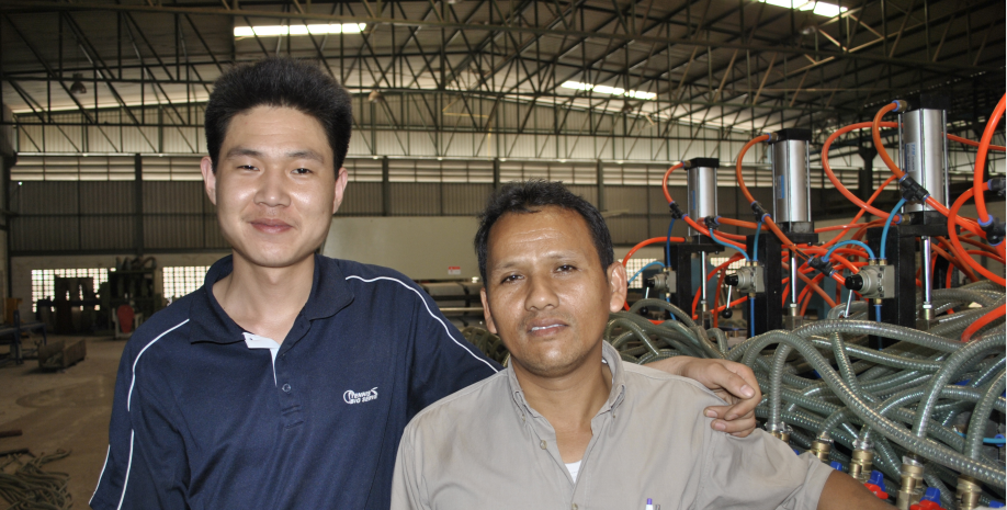 WPC木塑门板客户-泰国